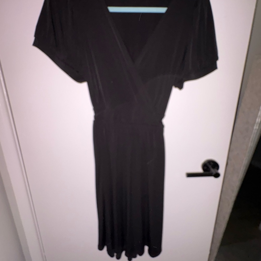 Torrid Black  Midi Dress with Flutter Sleeves